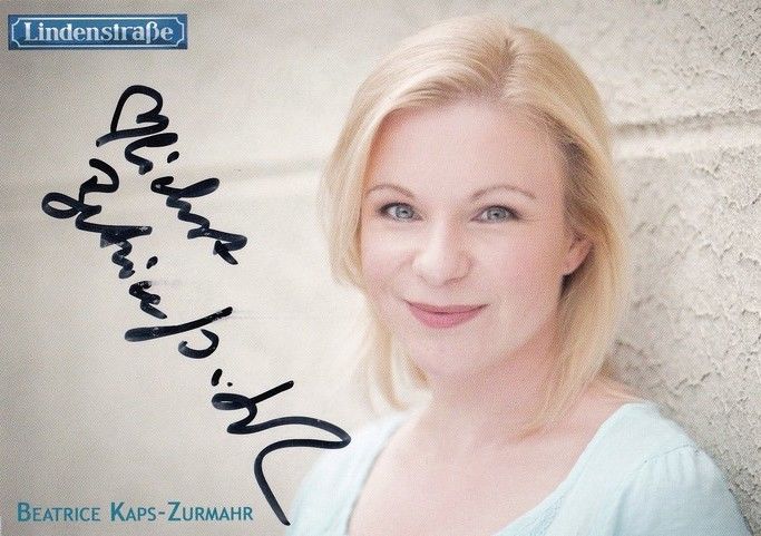 Autogramm TV | ARD | Beatrice KAPS-ZURMAHR | 2010er "Lindenstrasse" Mahner