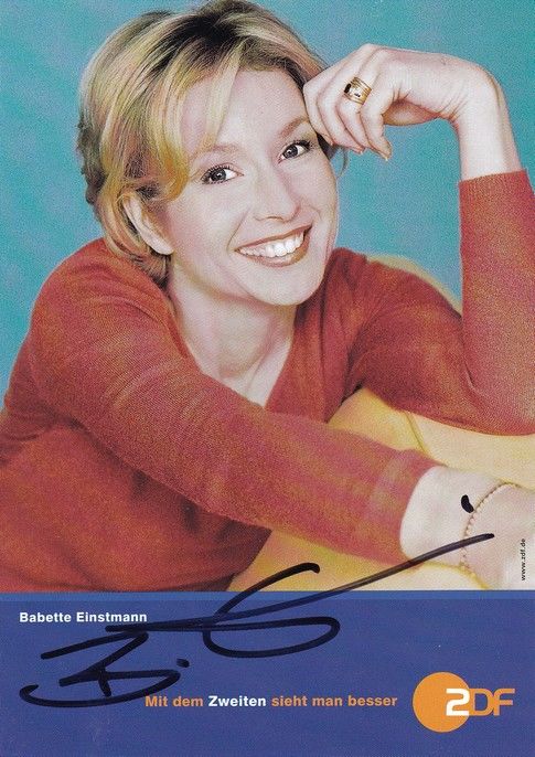 Autogramm TV | ZDF | Babette EINSTMANN | 2010er (Portrait Color) Pritschet