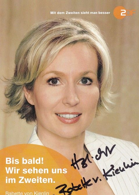 Autogramm TV | ZDF | Babette VON KIENLIN | 2010er (Portrait Color) Sauerbrei