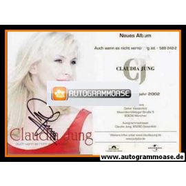 Autogramm Schlager | Claudia JUNG | 2001 "Auch Wenn Es Nicht Vernünftig ist" (Polydor)