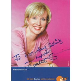Autogramm TV | ZDF | Babette EINSTMANN | 2010er (Portrait Color) Sauerbrei