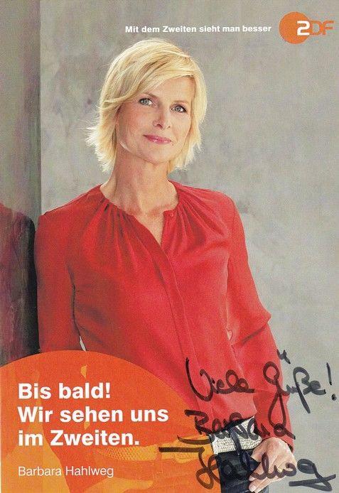 Autogramm TV | ZDF | Barbara HAHLWEG | 2010er (Portrait Color) Rossival