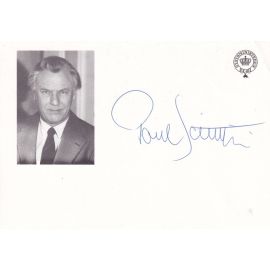 Autogramm Politik | Dänemark | Poul SCHLÜTER | Präsident 1982-1993 | 1990er (Portrait SW XL)