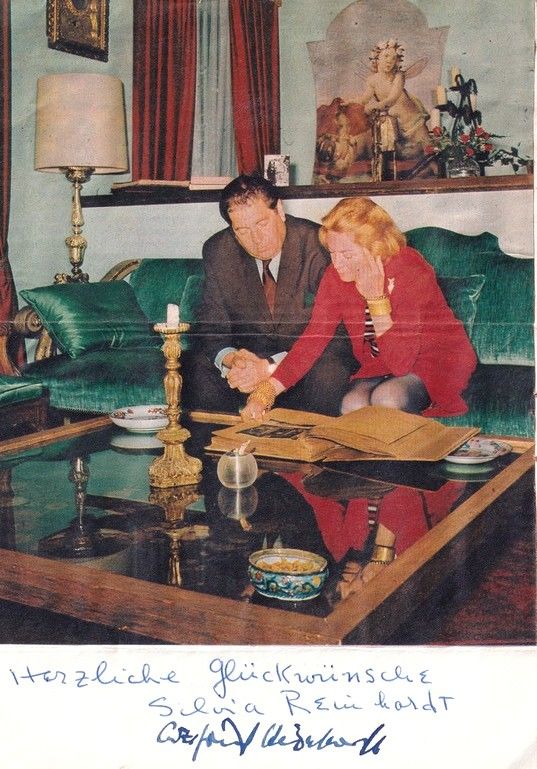 Autogramm Regisseur | Gottfried REINHARDT | 1970er (Portrait Color) Ehefrau