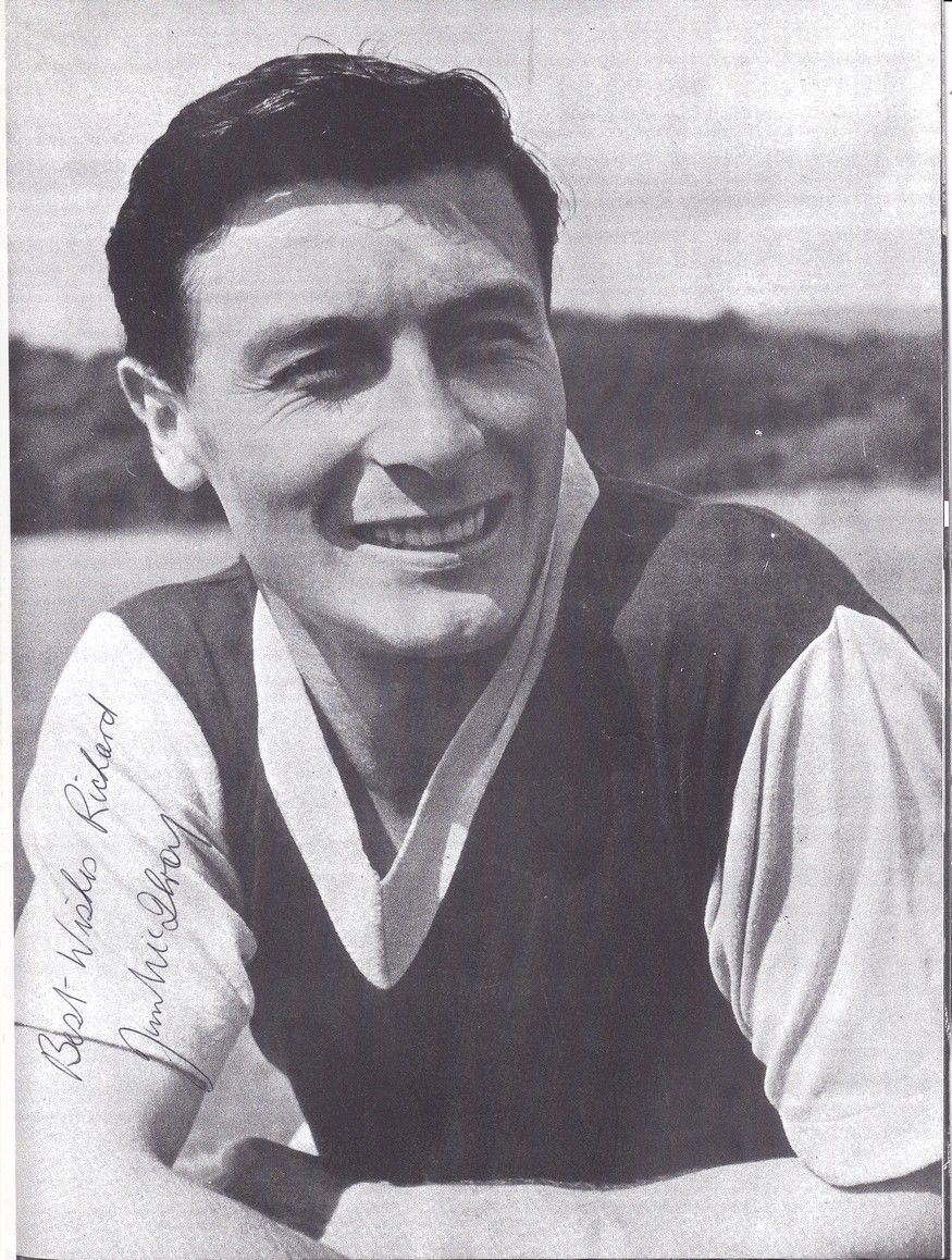 Autogramm Fussball | Nordirland | 1950er | Jimmy McILROY (Portrait SW XL)
