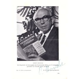 Autogramm Wissenschaft | Ernst BRÜCHE | 1970 (Portrait SW) Broschüre