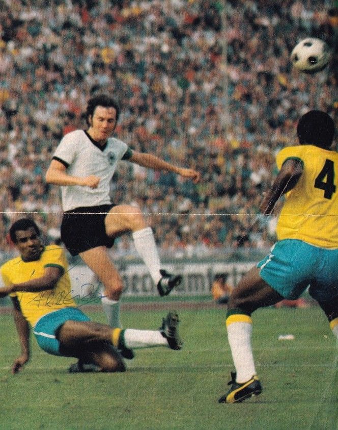Autogramm Fussball | Brasilien | 1973 | Carlos PARREIRA (Spielszene Color Beckenbauer)