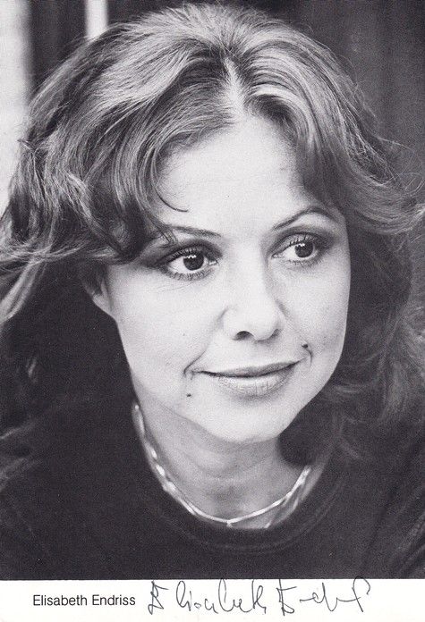 Autogramm Schauspieler | Elisabeth ENDRISS | 1980er (Portrait SW)