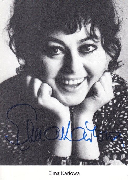 Autogramm Schauspieler | Elma KARLOWA | 1970er (Portrait SW) 2
