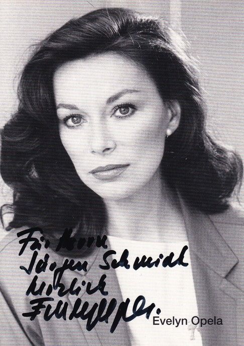 Autogramm Schauspieler | Evelyn OPELA | 1990er (Portrait SW) 2