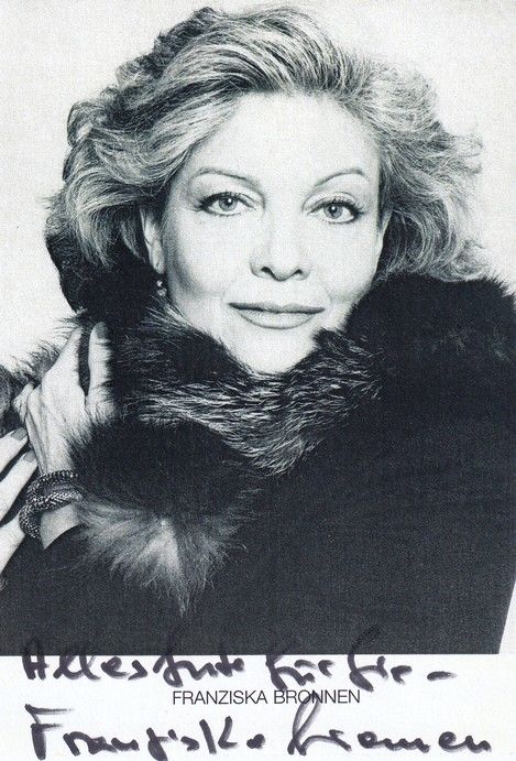 Autogramm Schauspieler | Franziska BRONNEN | 1990er (Portrait SW)