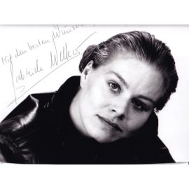 Autogramm Schauspieler | Gabriele WELKER | 1990er Foto (Portrait SW)