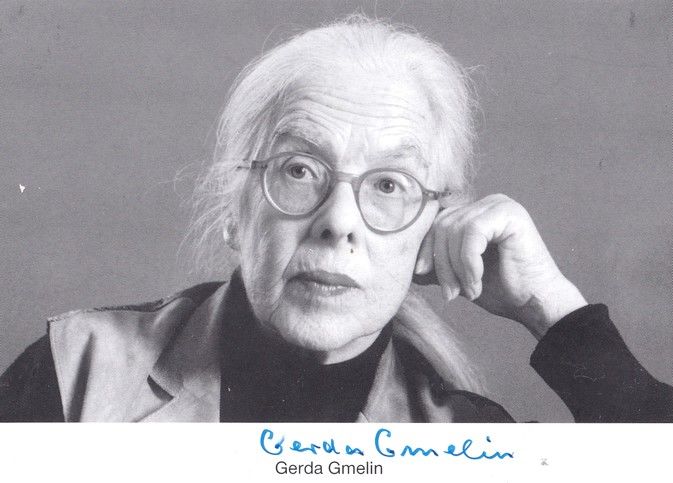 Autogramm Schauspieler | Gerda GMELIN | 1990er (Portrait SW)