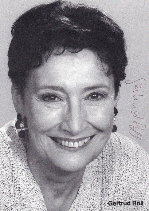 Autogramm Schauspieler | Gertrud ROLL | 1990er (Portrait SW) 