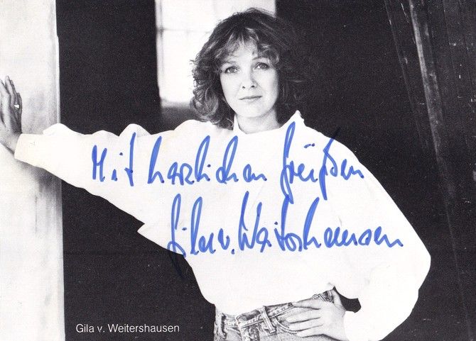 Autogramm Schauspieler | Gila VON WEITERSHAUSEN | 1980er (Portrait SW) 4