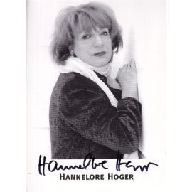 Autogramm Schauspieler | Hannelore HOGER | 2000er (Portrait SW)