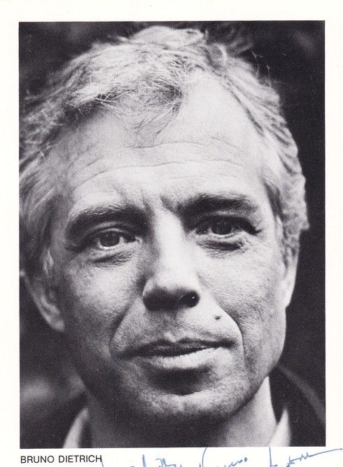 Autogramm Schauspieler | Bruno DIETRICH | 1990er (Portrait SW)