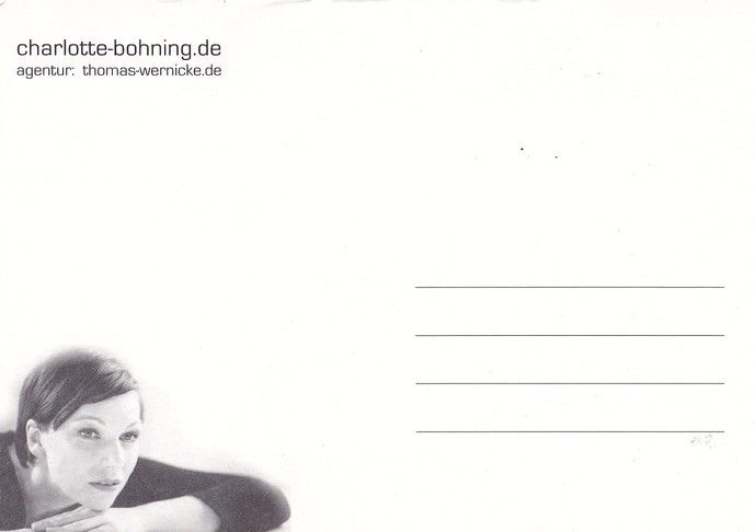 Autogramm Schauspieler | Charlotte BOHNING | 2010er (Portrait Color) Wernicke