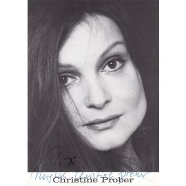 Autogramm Schauspieler | Christine PROBER | 1980er (Portrait SW) 