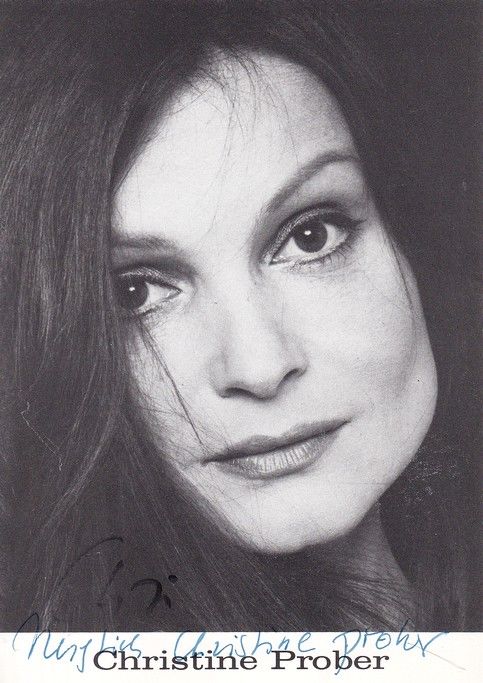 Autogramm Schauspieler | Christine PROBER | 1980er (Portrait SW) 