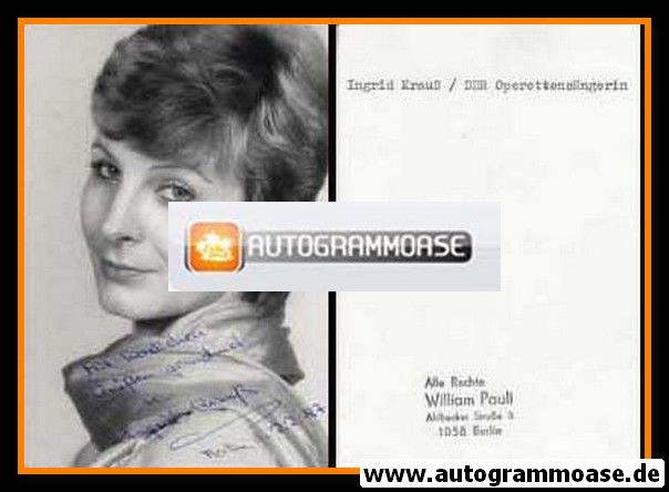 Autogramm Klassik | Ingrid KRAUSS | 1980er (Portrait SW DDR)