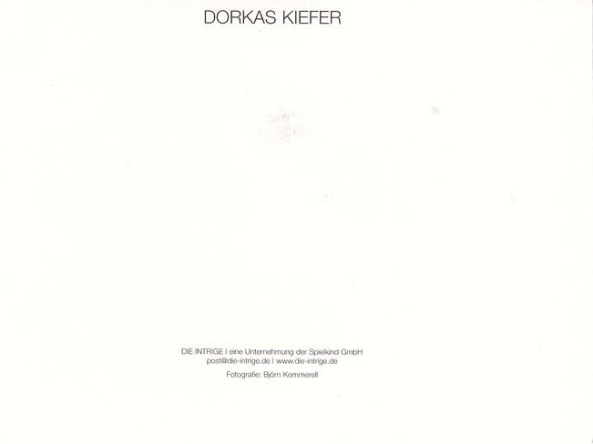 Autogramm Schauspieler | Dorkas KIEFER | 2000er (Portrait SW) Kommerell