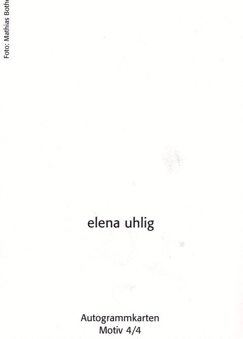 Autogramm Schauspieler | Elena UHLIG | 2010er (Portrait Color) Bothor 1