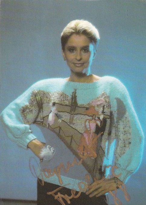 Autogramm Schlager | Dagmar FREDERIC | 1980er (Portrait Color)