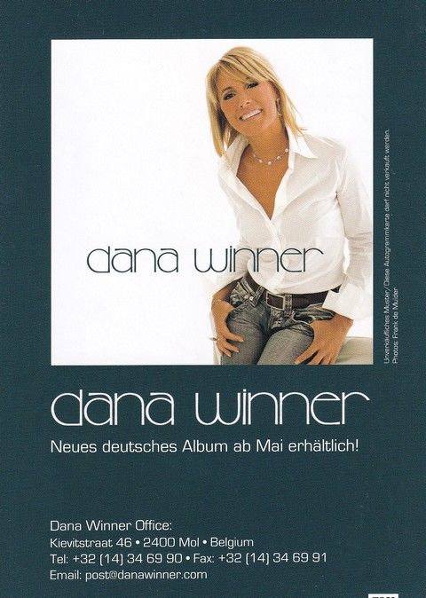 Autogramm Schlager | Dana WINNER | 2000er (Portrait Color) EMI