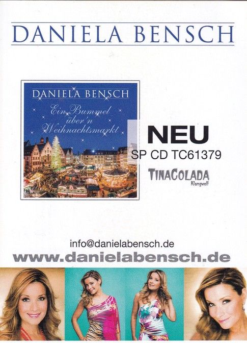 Autogramm Schlager | Daniela BENSCH | 2020 "Weihnachtsmarkt" (TinaColada)