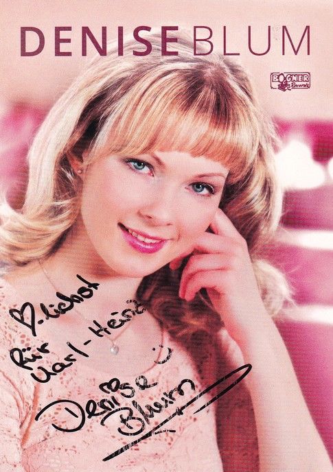 Autogramm Schlager | Denise BLUM | 2010er (Portrait Color) Bogner
