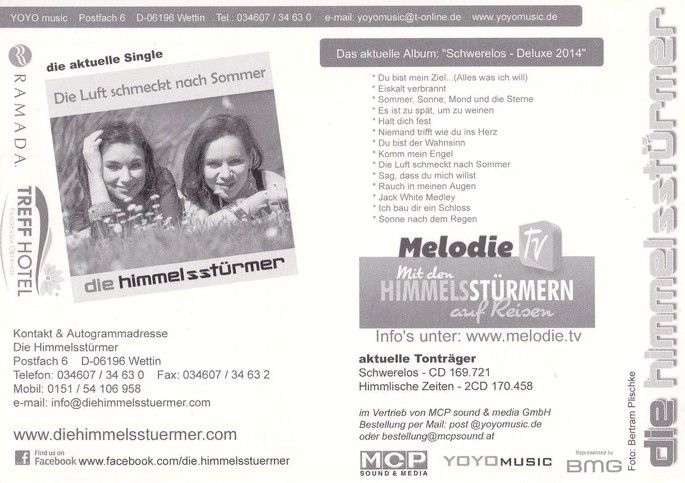 Autogramme Schlager | DIE HIMMELSSTÜRMER | 2014 "Deluxe"