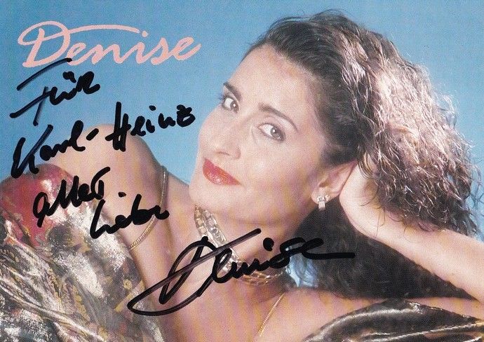 Autogramm Schlager | DENISE | 1995 "Uns Gehört Die Nacht" (Dino)
