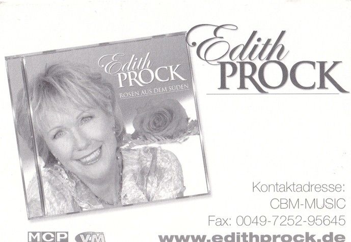 Autogramm Volksmusik | Edith PROCK | 2007 "Rosen Aus Dem Süden" (MCP)