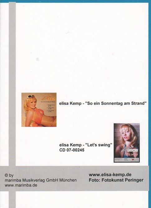 Autogramm Jazz | Elisa KEMP | 2008 "Let The Good Times Roll" (marimba)