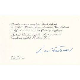 Autogramm Adel | LOUIS FERDINAND von Preussen | 1987 (Dankesschreiben)