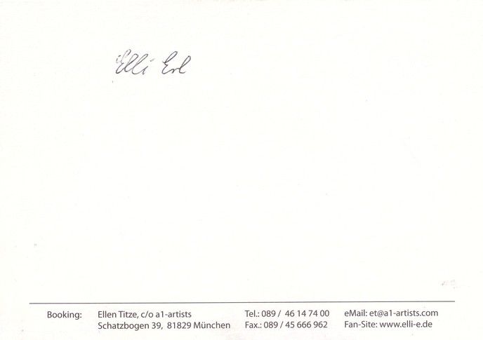 Autogramm Pop | Elli ERL | 2000er (Portrait Color a1-artists) DSDS