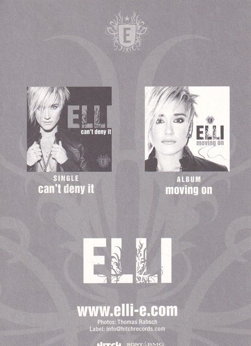 Autogramm Pop | Elli ERL | 2007 "Moving On" (Portrait SW Hitch) DSDS