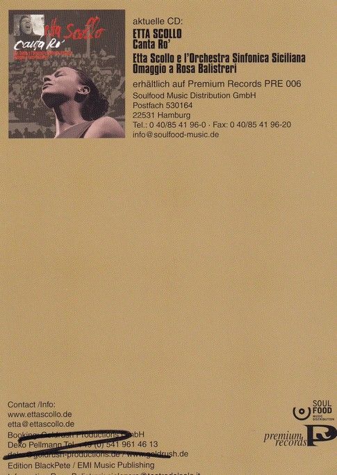 Autogramm Pop (Italien) | Etta SCOLLO | 2005 "Canta Ro"