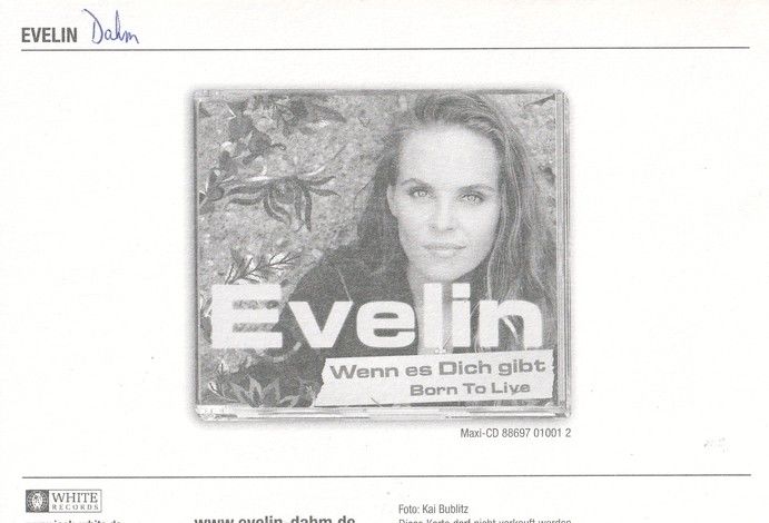 Autogramm Pop | EVELIN | 2006 "Wenn Es Dich Gibt" (Portrait SW) White