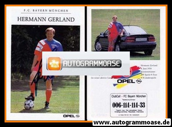 Autogramm Fussball | FC Bayern M&uuml;nchen | 1992 | Hermann GERLAND