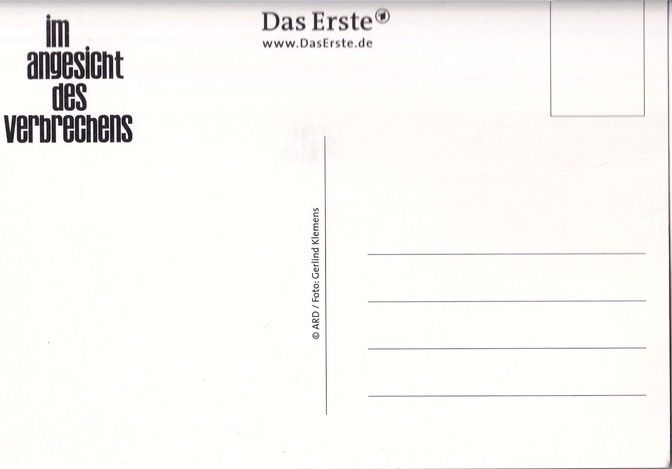 Autogramm TV | ARD | Bernd STEGEMANN | 2010 "Im Angesicht Des Verbrechens"