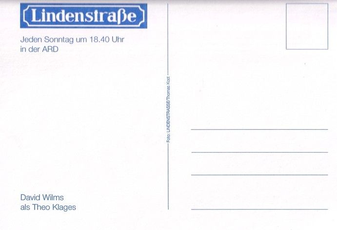 Autogramm TV | ARD | David WILMS | 1990er "Lindenstrasse" (Kost)