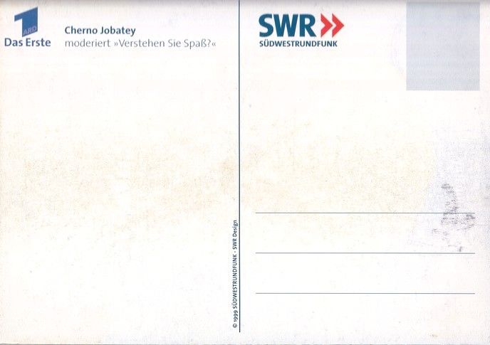 Autogramm TV | ARD | Cherno JOBATEY | 1999 "Verstehen Sie Spass"