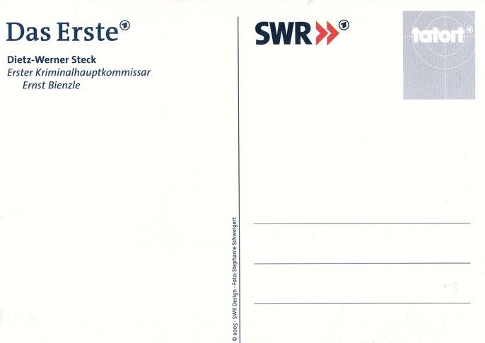 Autogramm TV | ARD | Dietz-Werner STECK | 2005 "Tatort" (Schweigert)