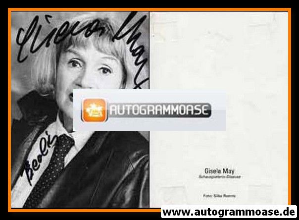 Autogramm Schauspieler | Gisela MAY | 1980er (Portrait SW)