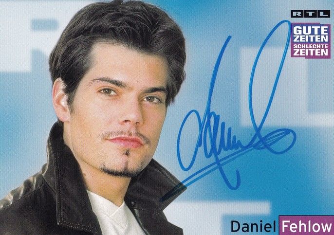 Autogramm TV | RTL | Daniel FEHLOW | 2000er "GZSZ" (Portrait Color Baumgartner) quer