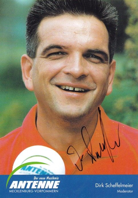 Autogramm Radio | Antenne MV | Dirk SCHEFFELMEIER | 1990er (Portrait Color) 
