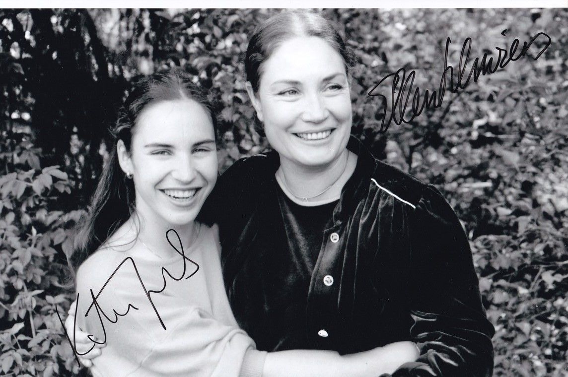 Autogramme Schauspieler | Ellen SCHWIERS + Katerina JACOB | 1980er Foto (Portrait SW XL)