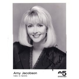 Autogramm Radio (USA) | Amy JACOBSON | 2000er Foto (Portrait SW XL) NBC5